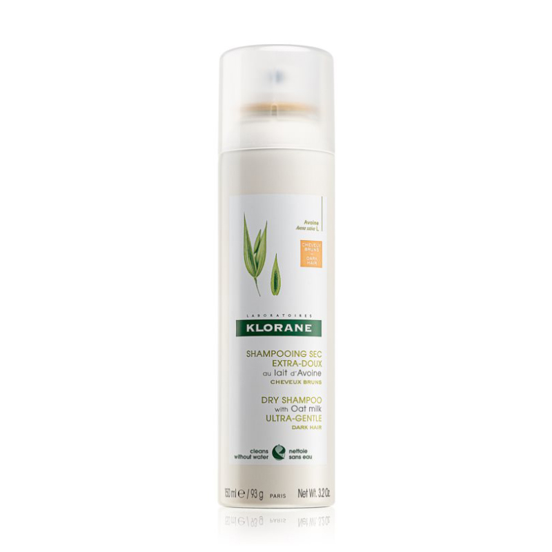 Сухий шампунь для темного волосся Klorane Avoine Dry Shampoo With Oat Milk Dark Hair з молочком вівса, 150 мл